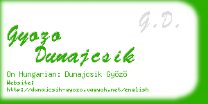 gyozo dunajcsik business card