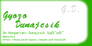 gyozo dunajcsik business card